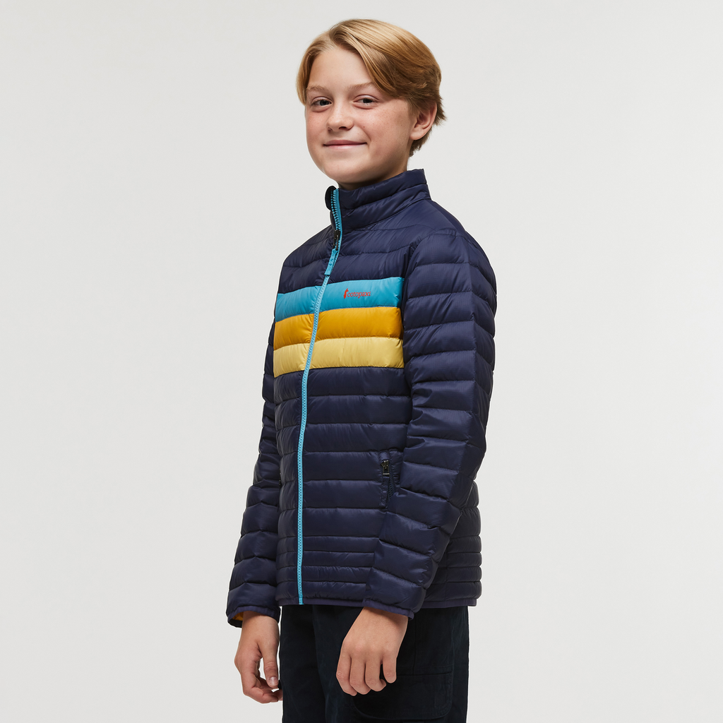 Fuego Down Jacket - Kids', Maritime Stripes, Model Dax