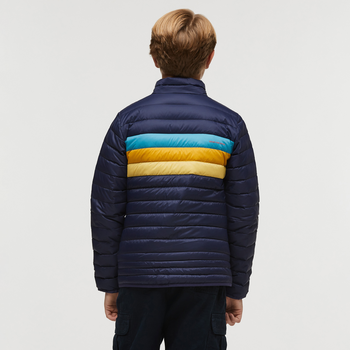 Fuego Down Jacket - Kids', Maritime Stripes, Model Dax