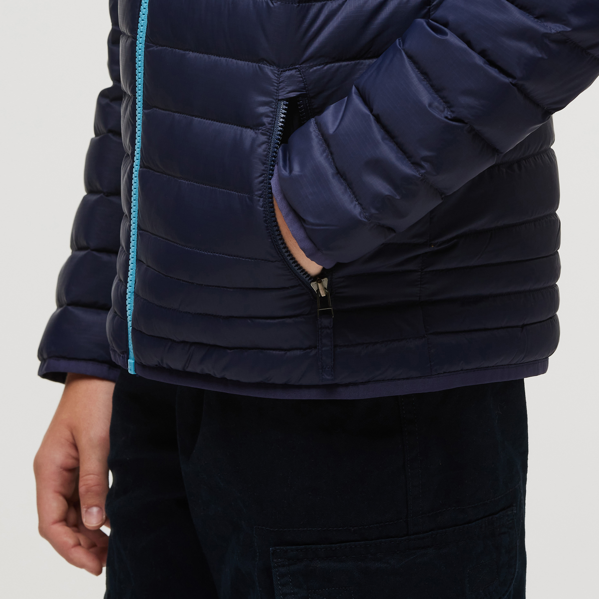 Fuego Down Jacket - Kids', Maritime Stripes, Model Dax