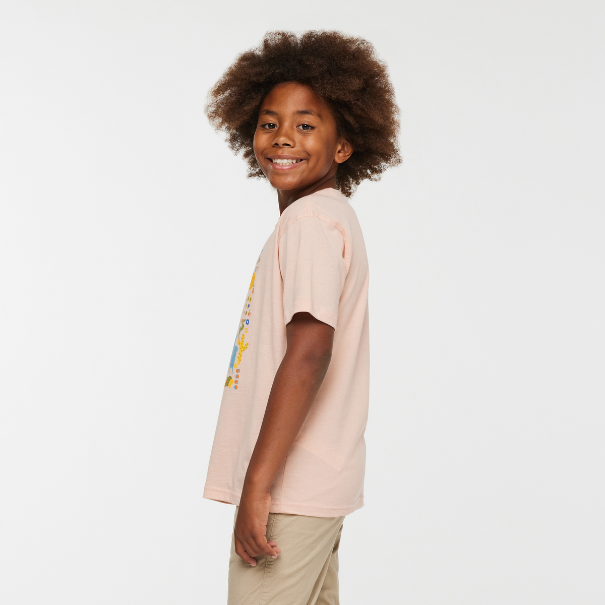 Llama Party Organic T-Shirt - Kids', Rosewood, Model Isaiah
