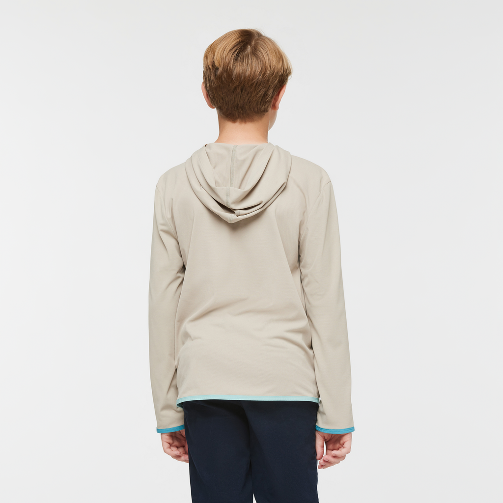 Sombra Sun Hoodie - Kids', Pebble, Model Dax