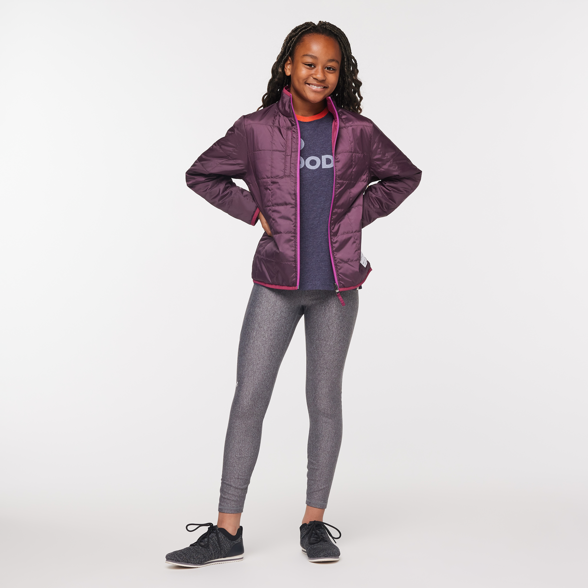 Teca Cálido Jacket - Kids', Camelia, Modell Adelina