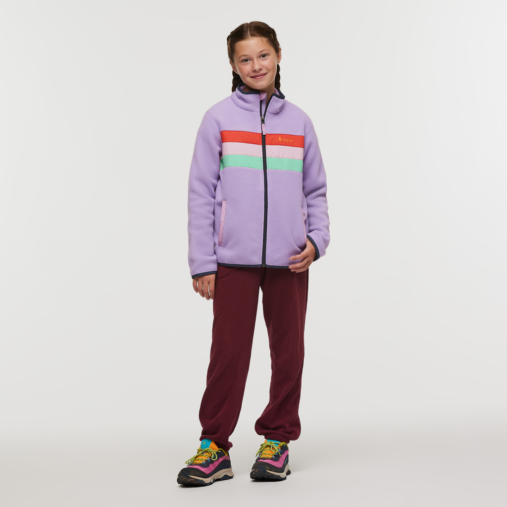 Teca Fleece Jacket - Kids', Flower Power, Model Gemma Nye
