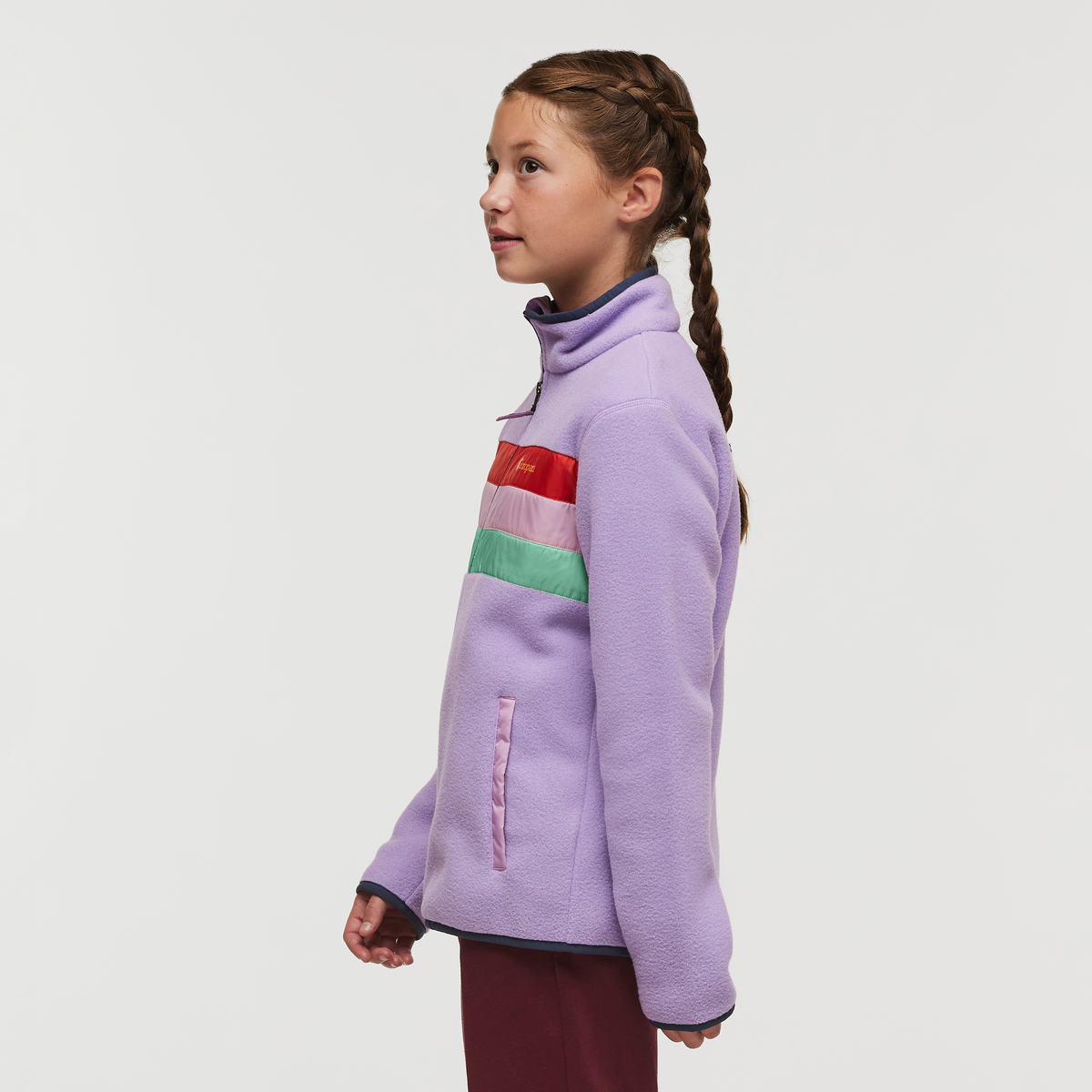 Teca Fleece Jacket - Kids', Flower Power, Model Gemma Nye