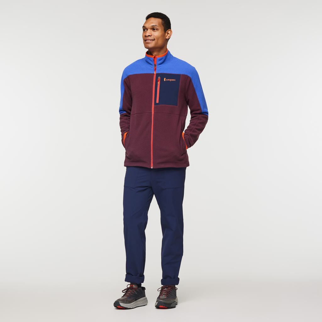 Abrazo Fleece Full-Zip Jacket - Men's, Blue Violet/Wine, Model James
