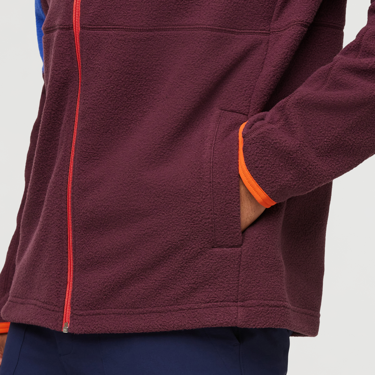 Abrazo Fleece Full-Zip Jacket - Men's, Blue Violet/Wine, Model James