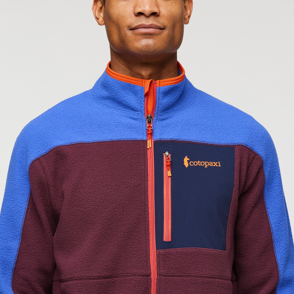Abrazo Fleece Full-Zip Jacket - Men's, Blue Violet/Wine, Model James