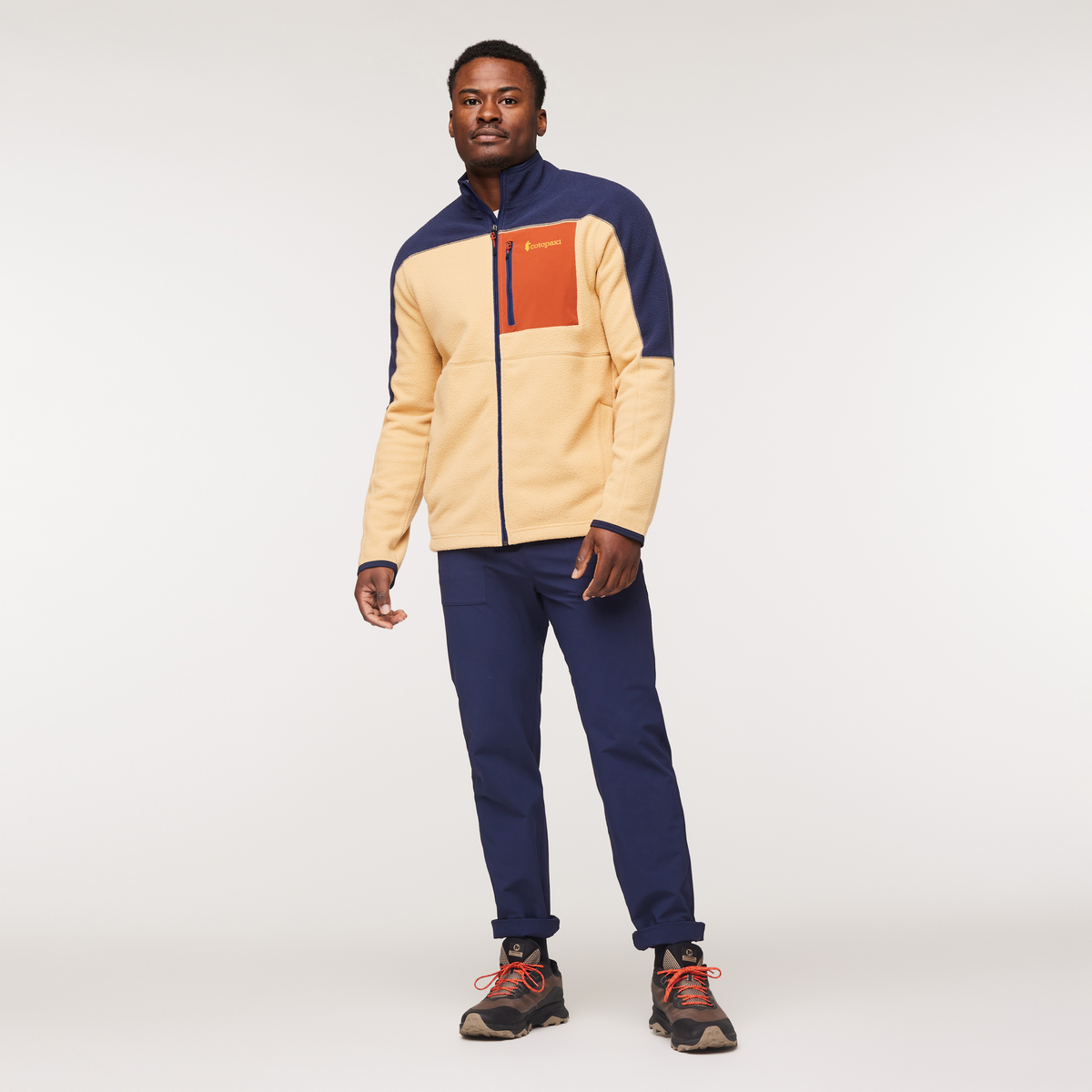 Abrazo Fleece Full-Zip Jacket - Men's, Maritime/Birch, Model Jeremy