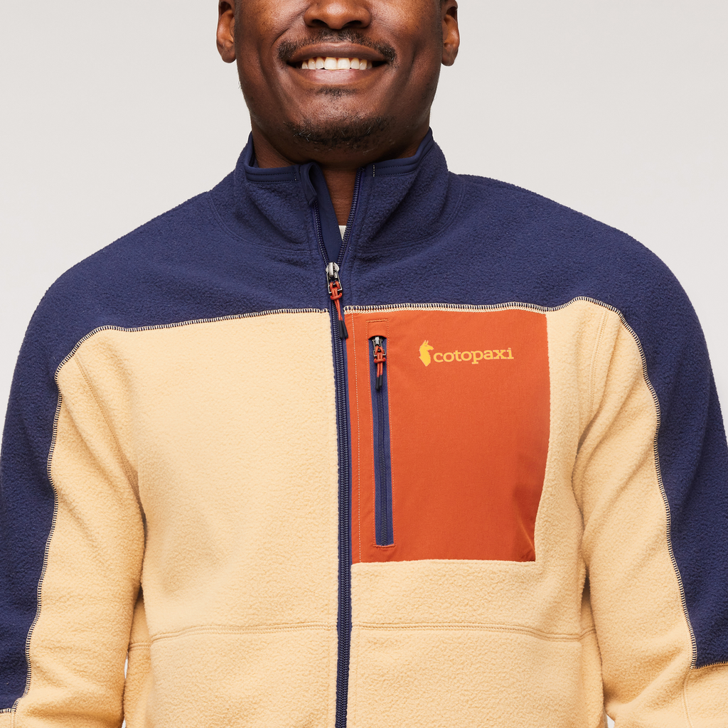 Abrazo Fleece Full-Zip Jacket - Men's, Maritime/Birch, Model Jeremy