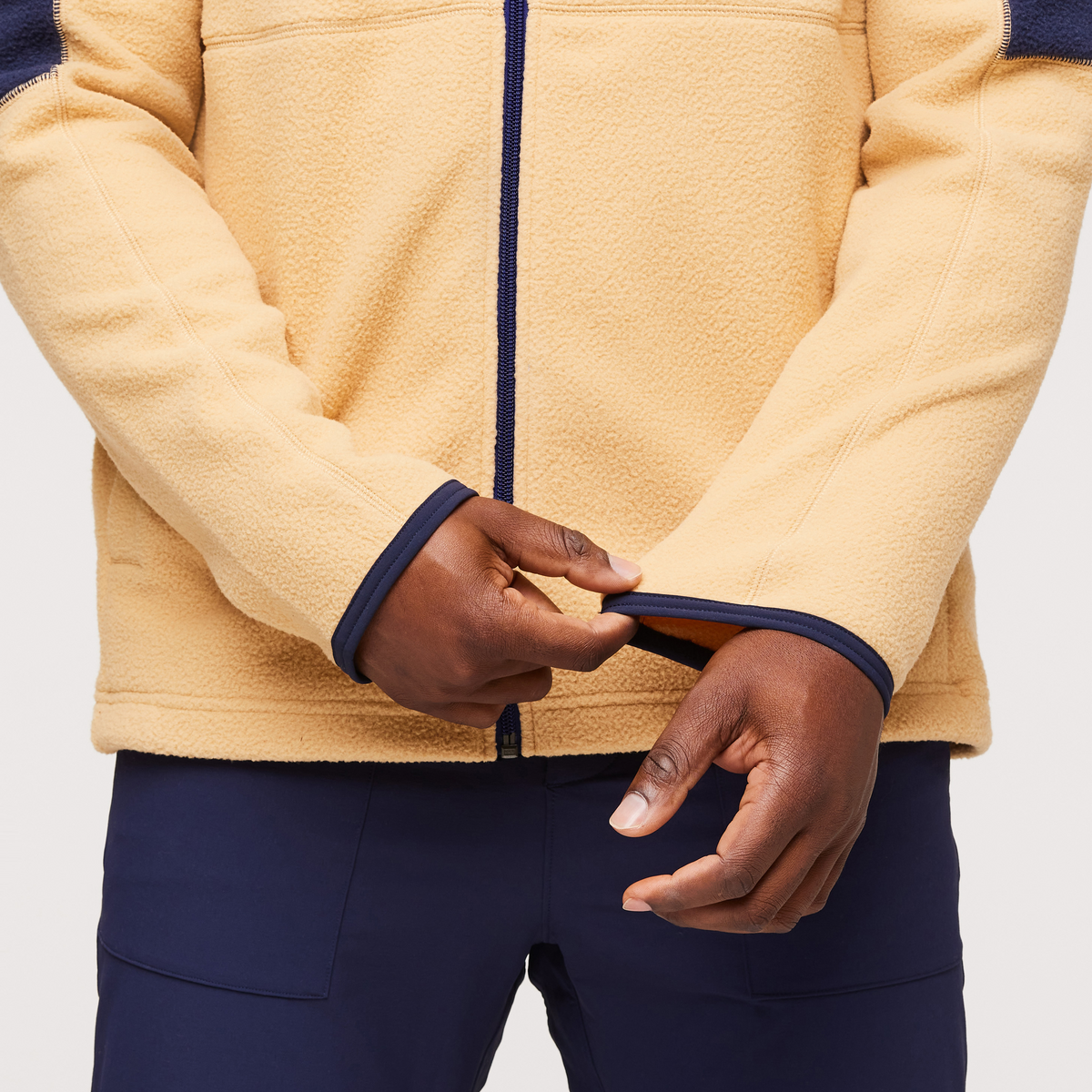 Abrazo Fleece Full-Zip Jacket - Men's, Maritime/Birch, Model Jeremy