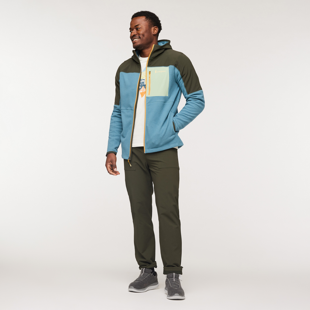 Abrazo Hooded Full-Zip Fleece Jacket - Men's, Woods/Blue Spruce, Model Jeremy
