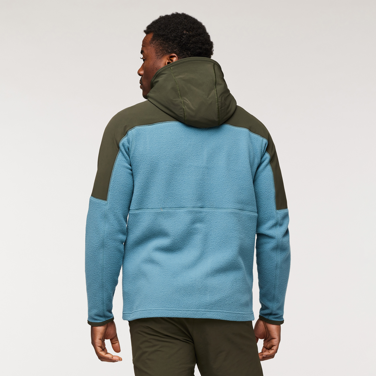 Abrazo Hooded Full-Zip Fleece Jacket - Men's, Woods/Blue Spruce, Model Jeremy