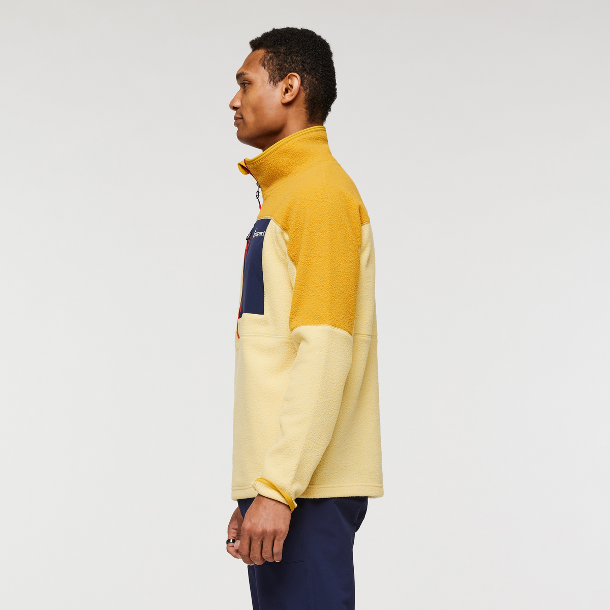 Abrazo Half-Zip Fleece Jacket - Men's, Amber/Wheat, Model Jason