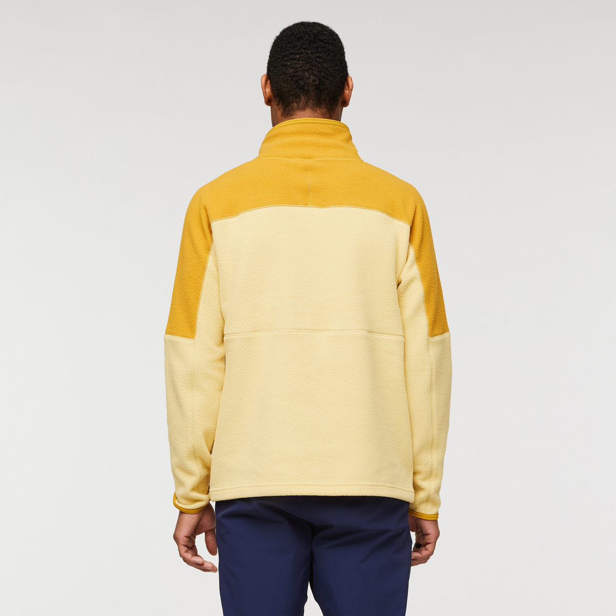 Abrazo Half-Zip Fleece Jacket - Men's, Amber/Wheat, Model Jason