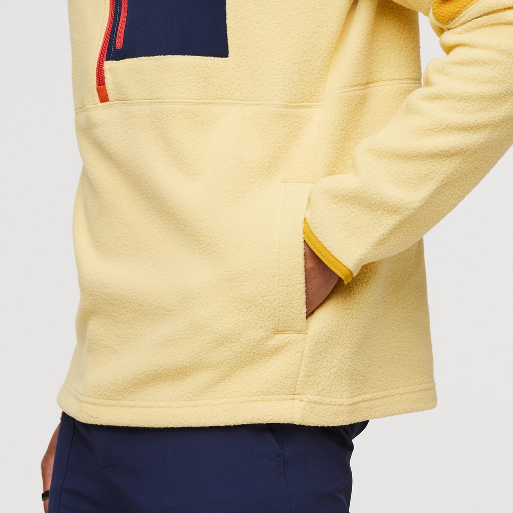 Abrazo Half-Zip Fleece Jacket - Men's, Amber/Wheat, Model Jason