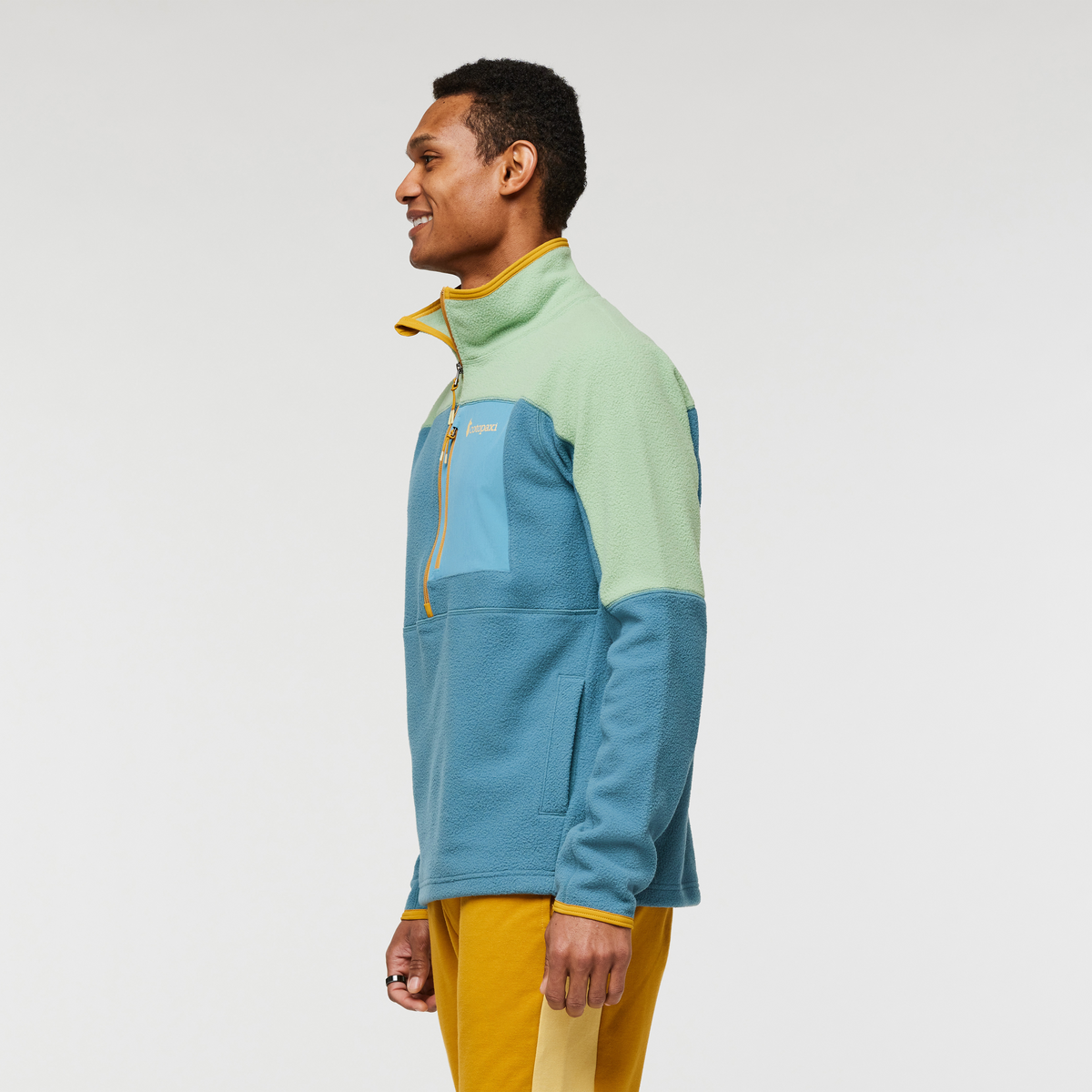 Abrazo Half-Zip Fleece Jacket - Men's, Aspen/Blue Spruce, Model Jason