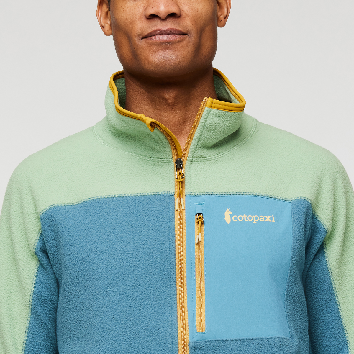 Abrazo Half-Zip Fleece Jacket - Men's, Aspen/Blue Spruce, Model Jason