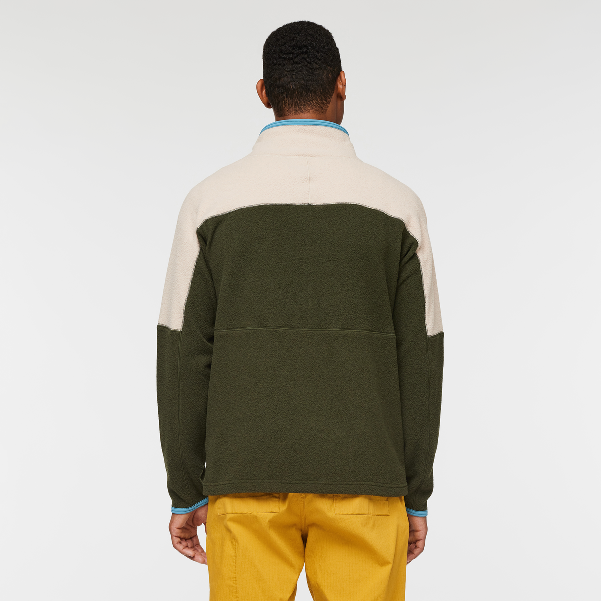 Abrazo Half-Zip Fleece Jacket - Men's, Oatmeal/Woods, Model Jason