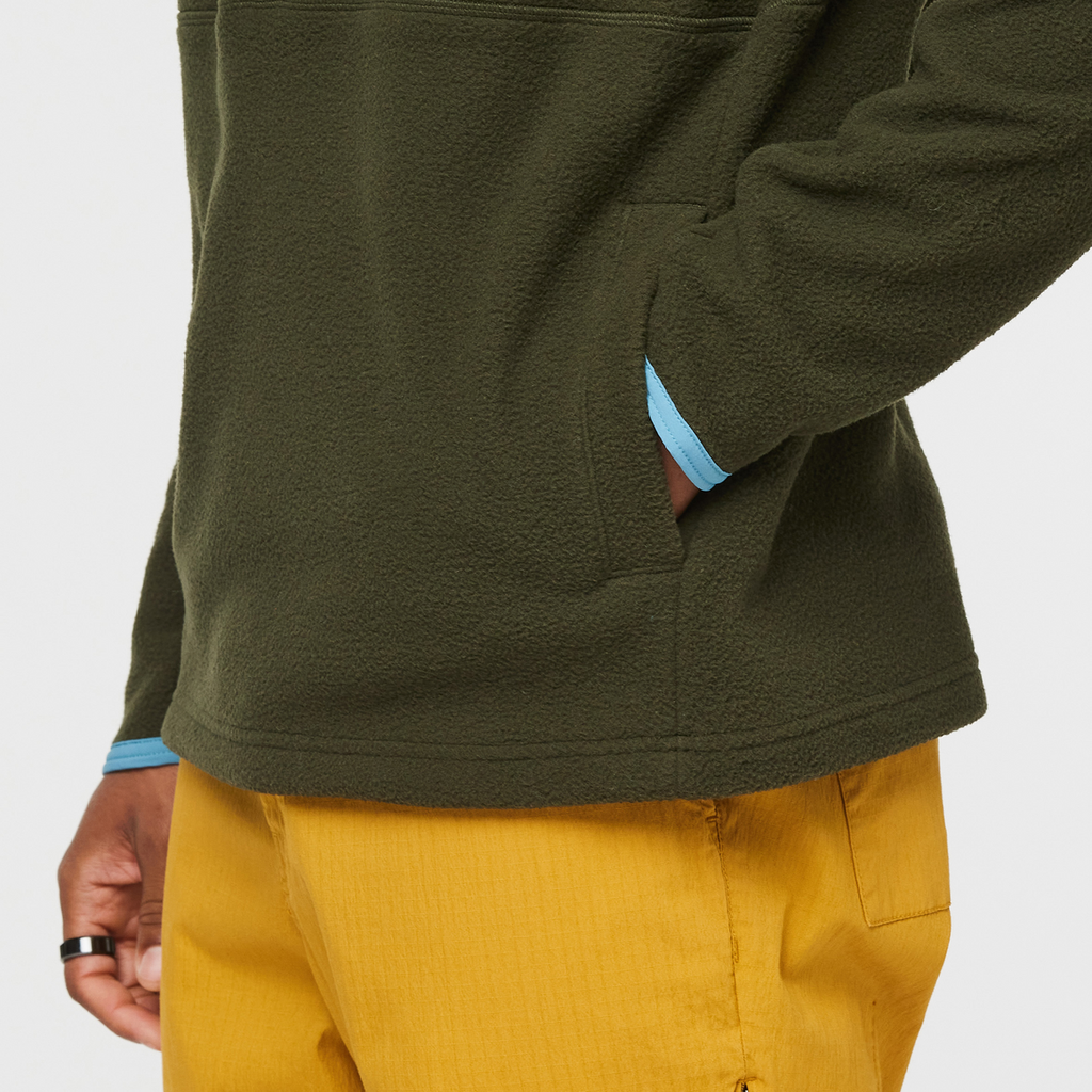 Abrazo Half-Zip Fleece Jacket - Men's, Oatmeal/Woods, Model Jason