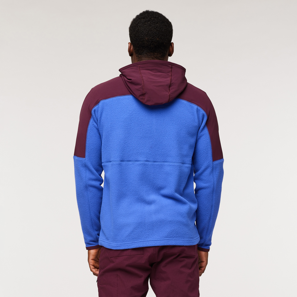 Abrazo Hooded Full-Zip Fleece Jacket - Men's, Wine/Blue Violet, Model Jeremy