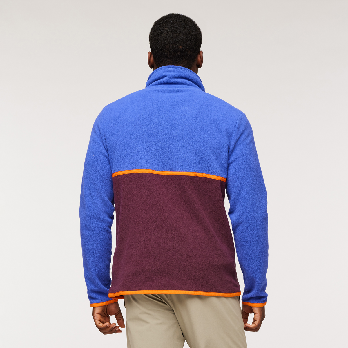 Amado Fleece Pullover - Men's, Blue Violet/Wine, Model Jeremy