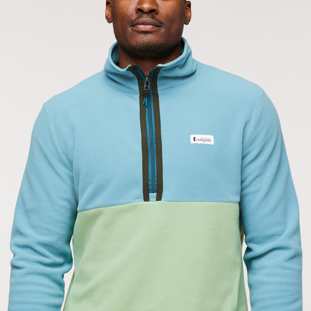 Amado Fleece Pullover - Men's, Drizzle/Aspen, Model Jeremy