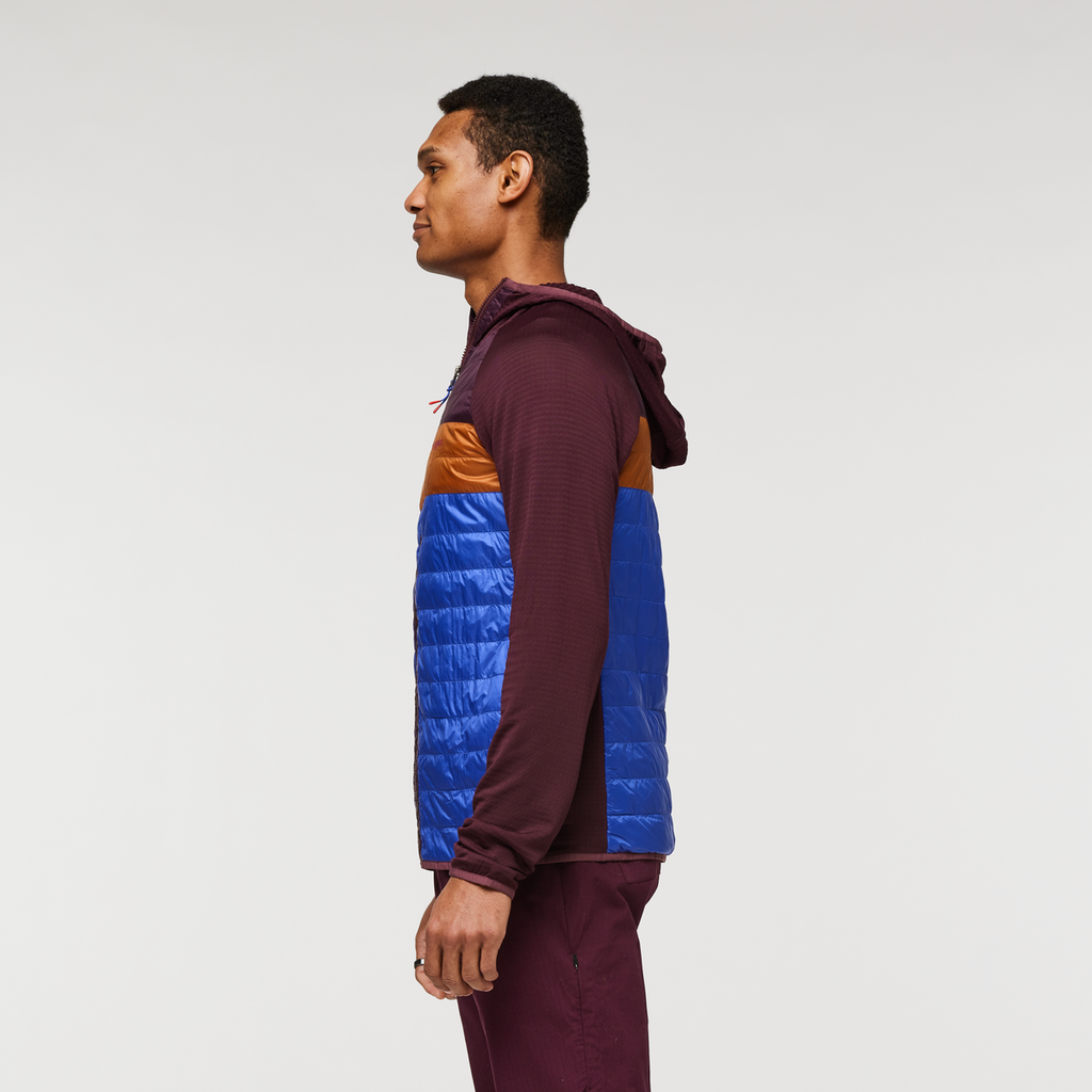 Capa Hybrid Insulated Hooded Jacket - Men's, Wine/Blue Violet, Model Jason