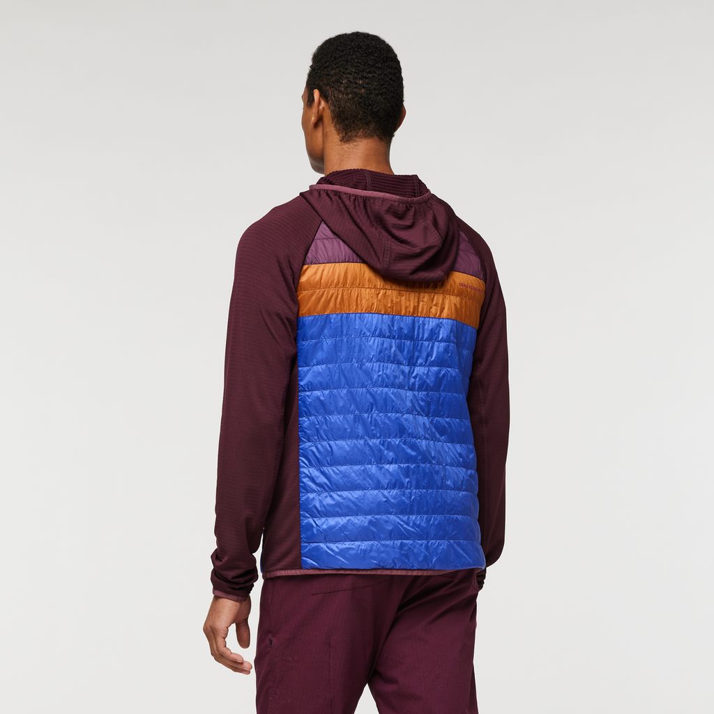 Capa Hybrid Insulated Hooded Jacket - Men's, Wine/Blue Violet, Model Jason