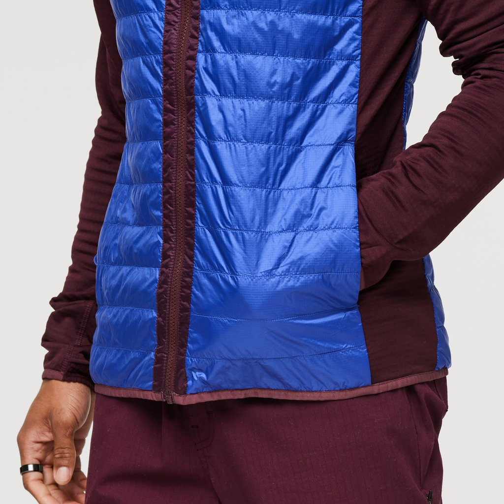 Capa Hybrid Insulated Hooded Jacket - Men's, Wine/Blue Violet, Model Jason