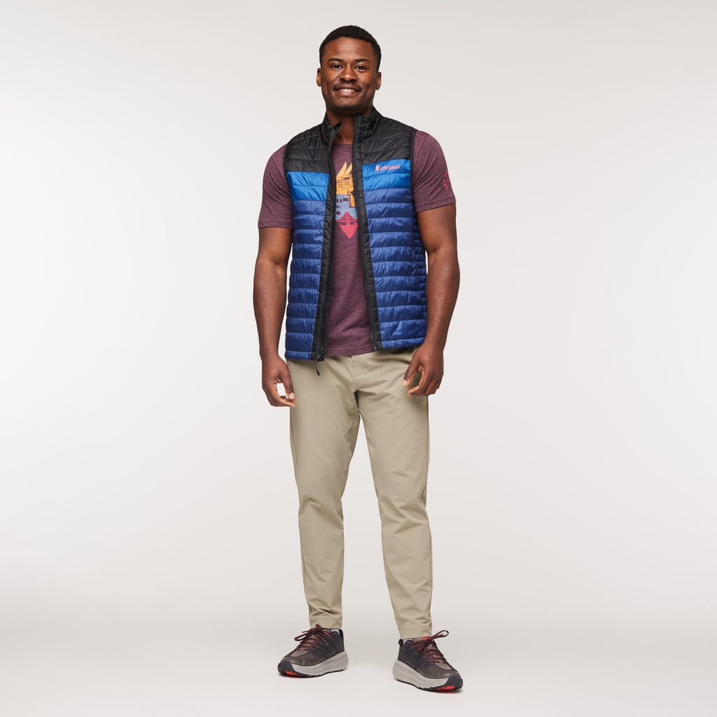 Capa Insulated Vest - Men's, Black/Maritime, Model Jeremy