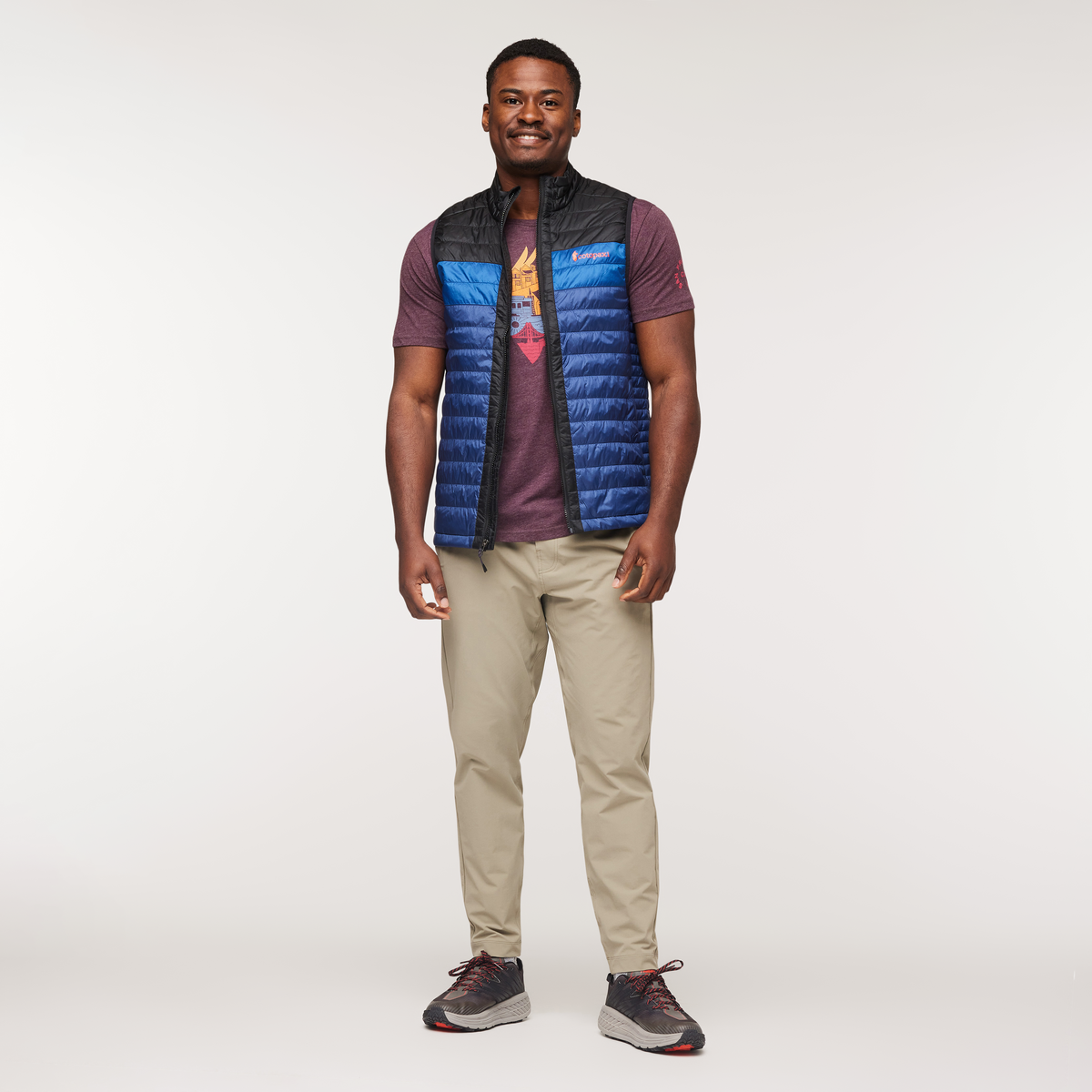 Capa Insulated Vest - Men's, Black/Maritime, Model Jeremy