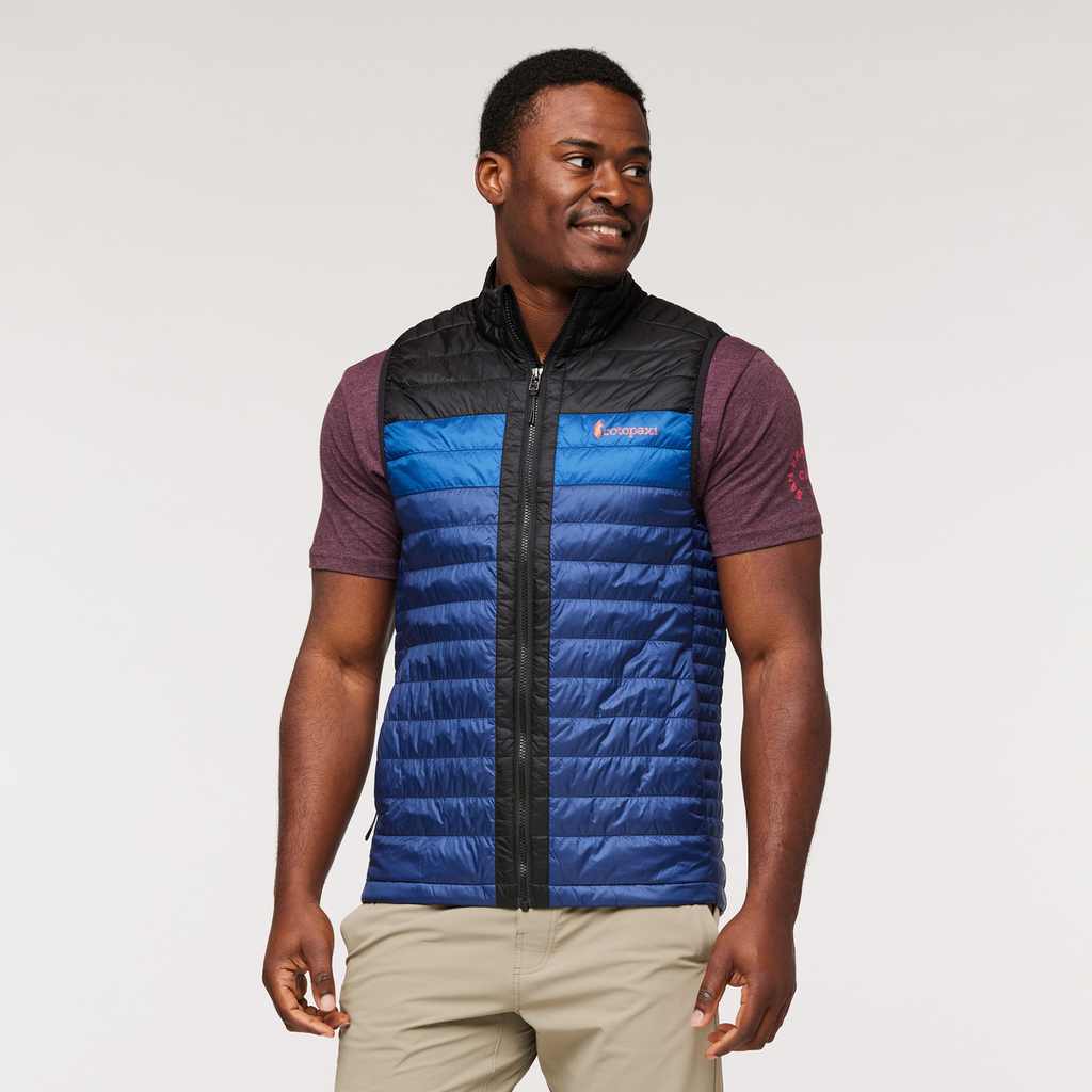 Capa Insulated Vest - Men's, Black/Maritime, Model Jeremy