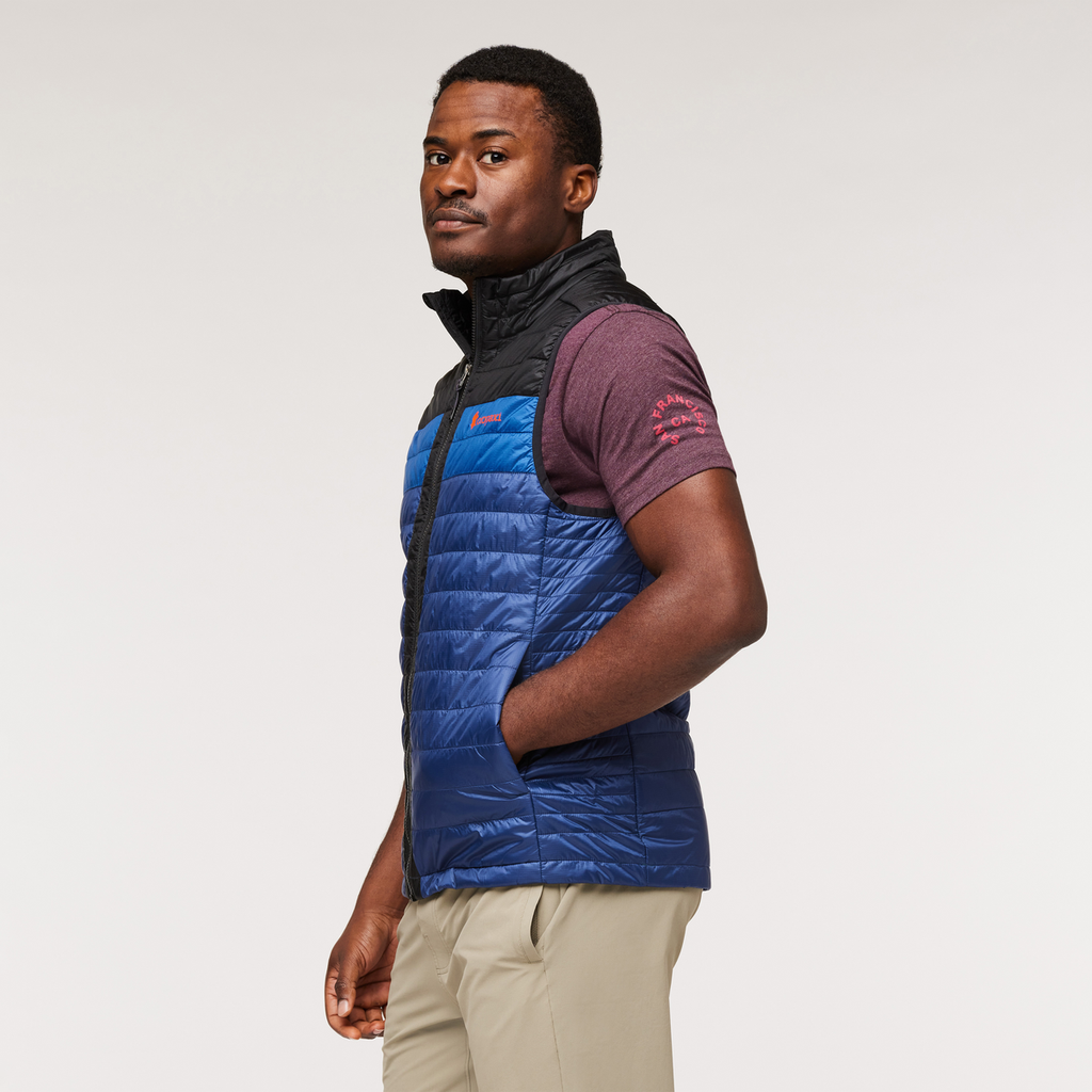 Capa Insulated Vest - Men's, Black/Maritime, Model Jeremy