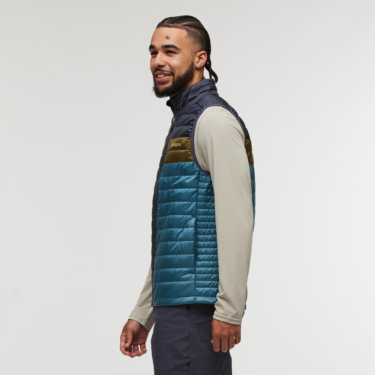 Capa Insulated Vest - Men's, Graphite/Blue Spruce, Model Alex