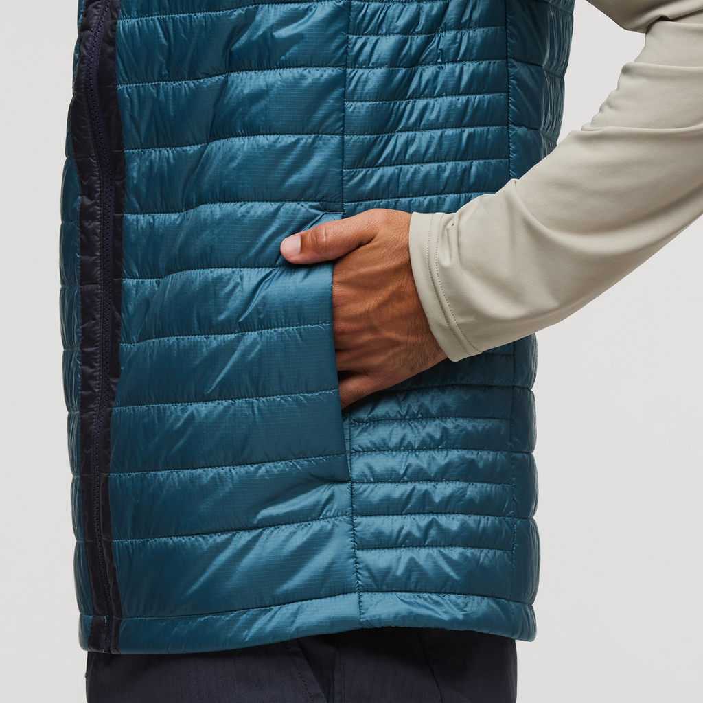 Capa Insulated Vest - Men's, Graphite/Blue Spruce, Model Alex