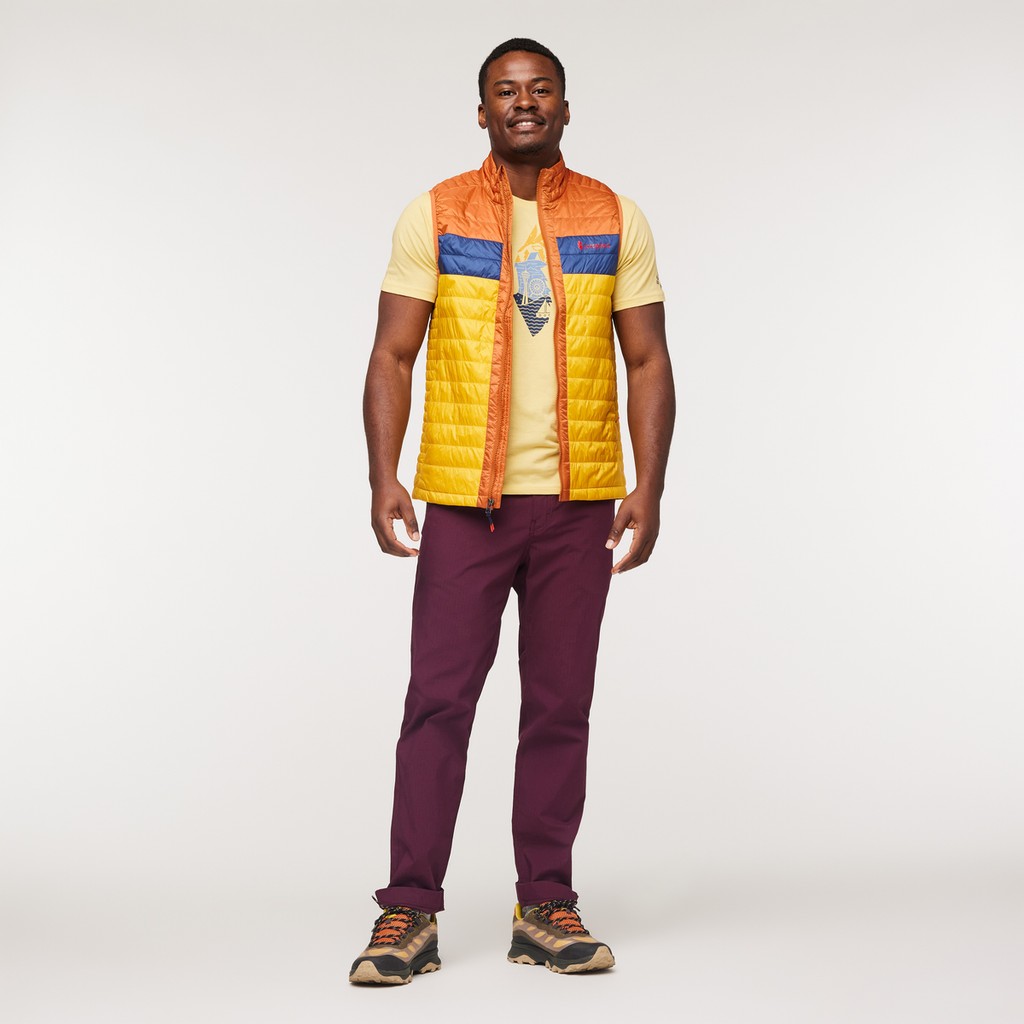 Capa Insulated Vest - Men's, Mezcal/Sunset, Model Jeremy