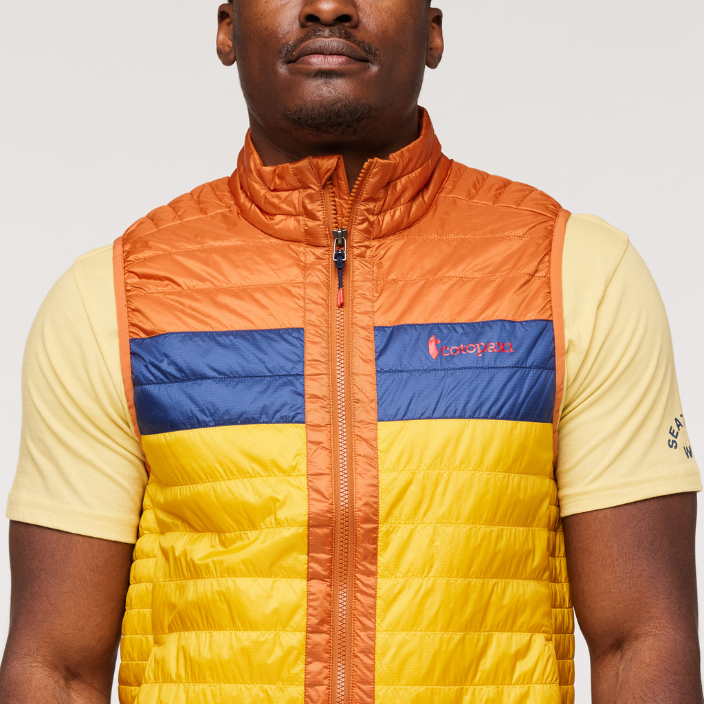 Capa Insulated Vest - Men's, Mezcal/Sunset, Model Jeremy