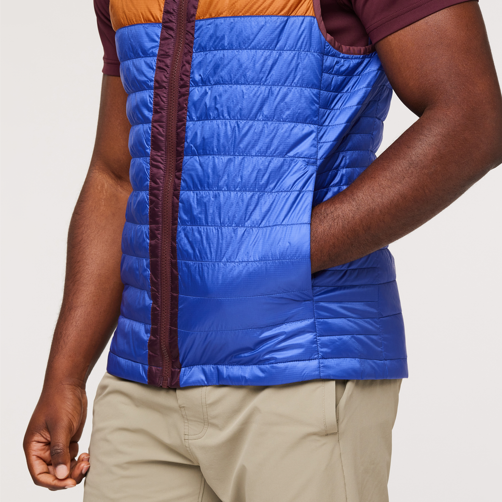 Capa Insulated Vest - Men's, Wine/Blue Violet, Model Jeremy