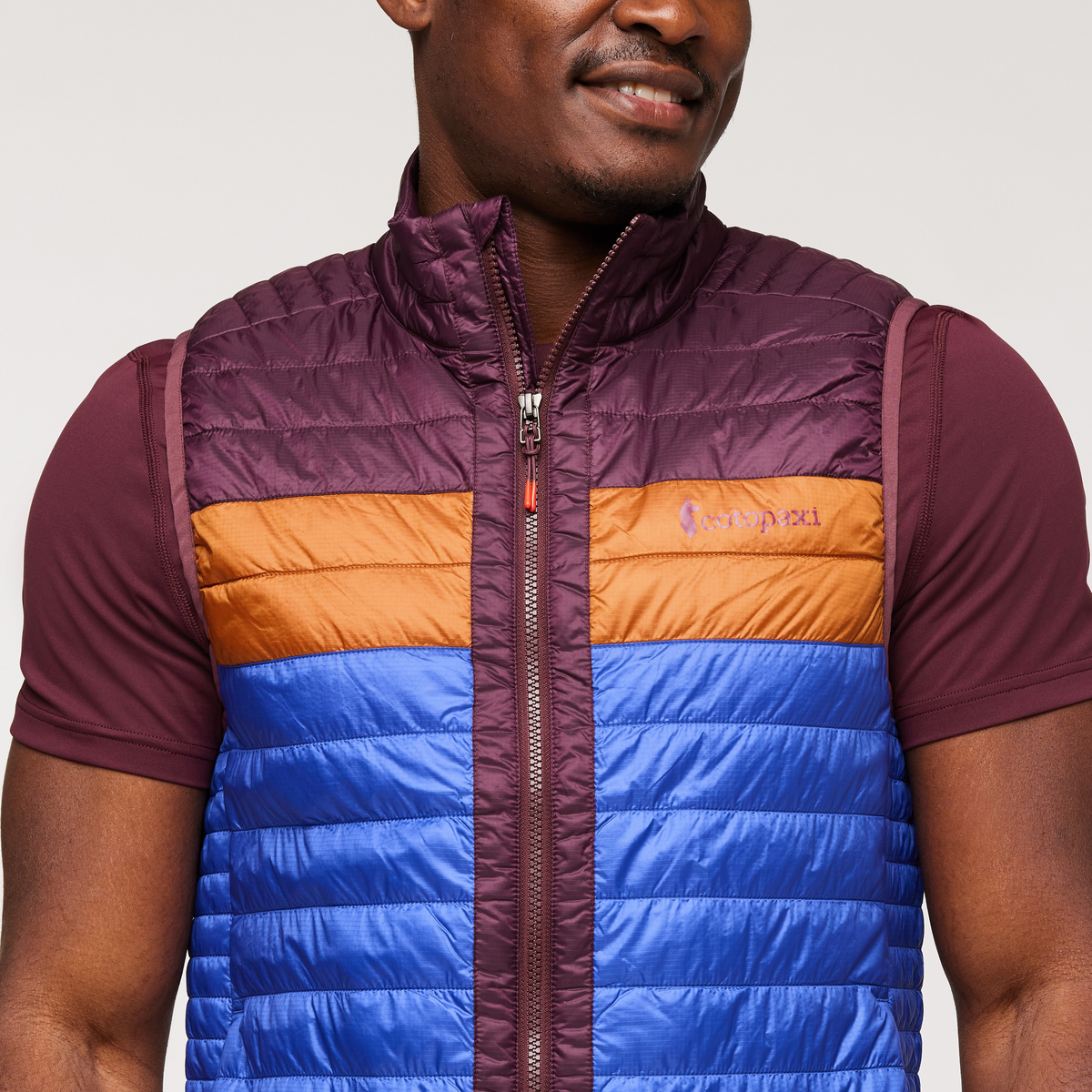 Capa Insulated Vest - Men's, Wine/Blue Violet, Model Jeremy