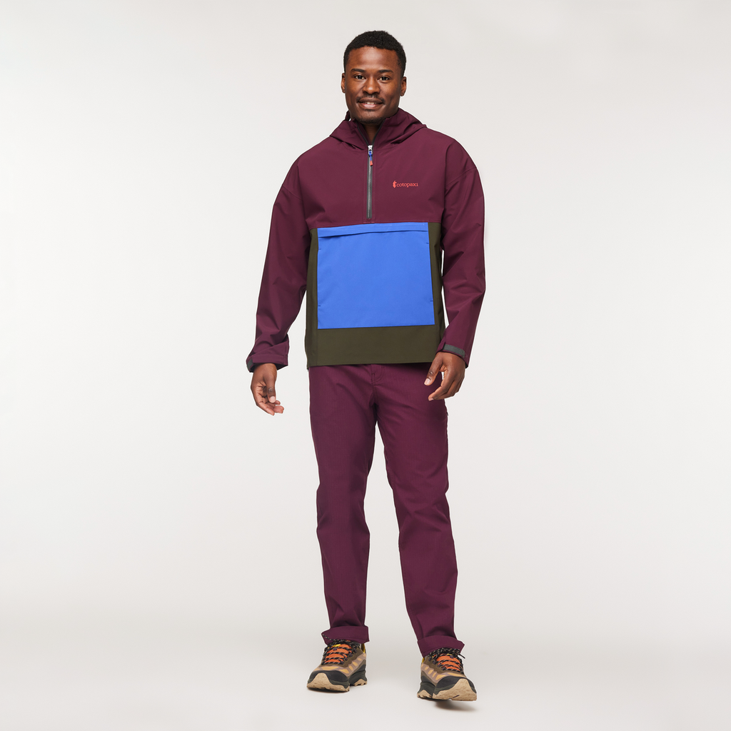 Cielo Rain Anorak - Men's, Wine, Model Jeremy