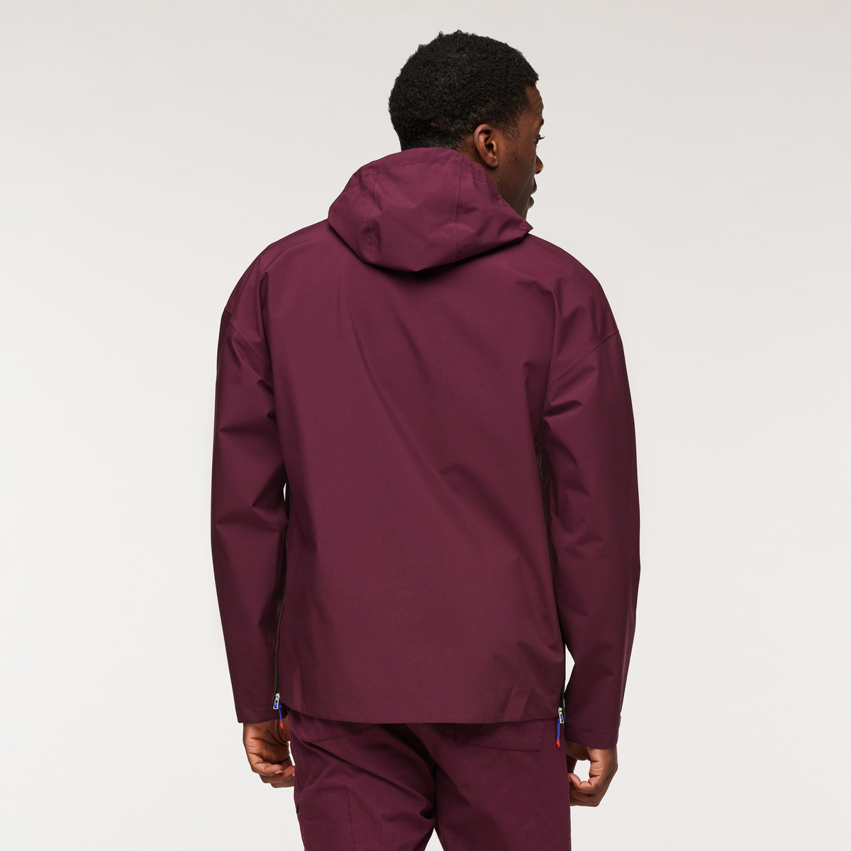 Cielo Rain Anorak - Men's, Wine, Model Jeremy