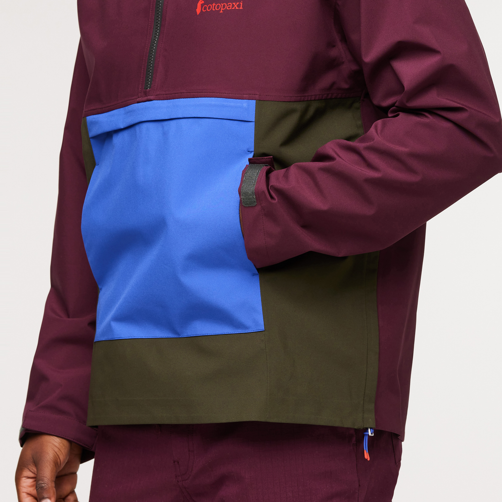 Cielo Rain Anorak - Men's, Wine, Model Jeremy