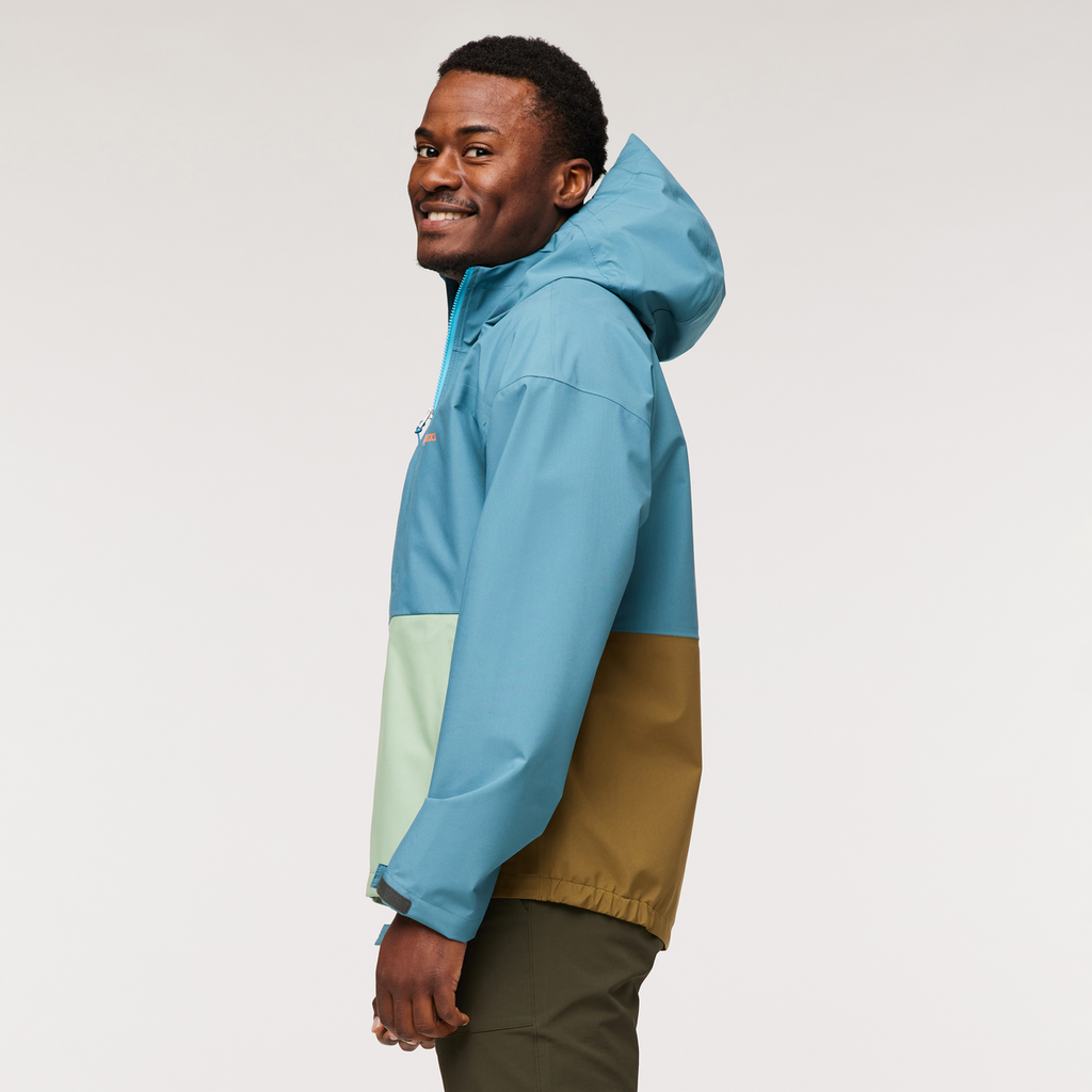 Cielo Rain Jacket - Men's, Blue Spruce, Model Jeremy