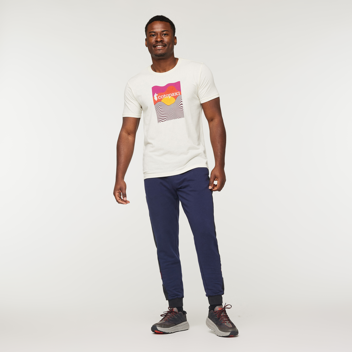 Cotopaxi Vibe Organic T-Shirt - Men's, Bone, Model Jeremy