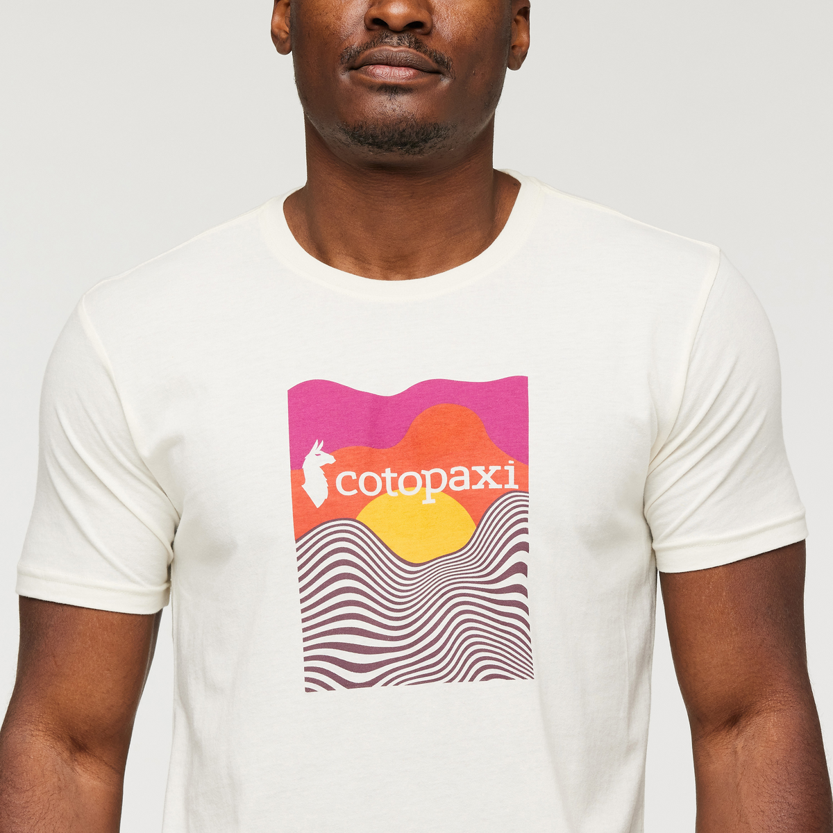 Cotopaxi Vibe Organic T-Shirt - Men's, Bone, Model Jeremy