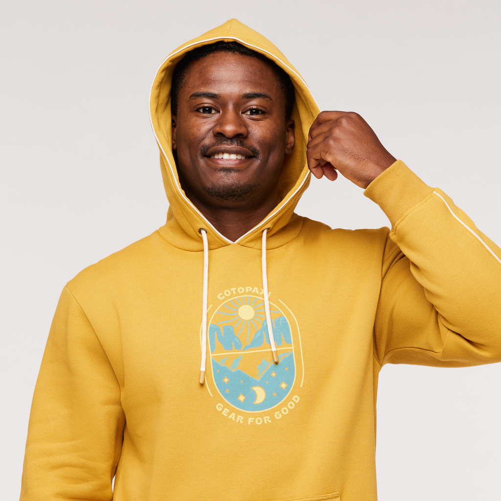 Day And Night Organic Pullover Hoodie - Men's, Amber, Model Jeremy