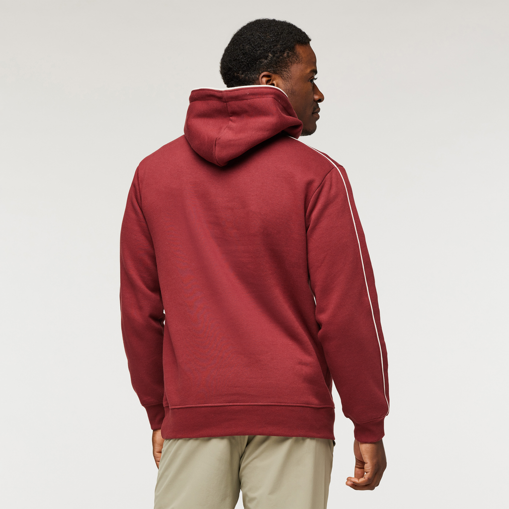 Day And Night Organic Pullover Hoodie - Men's, Burgundy, Model Jeremy