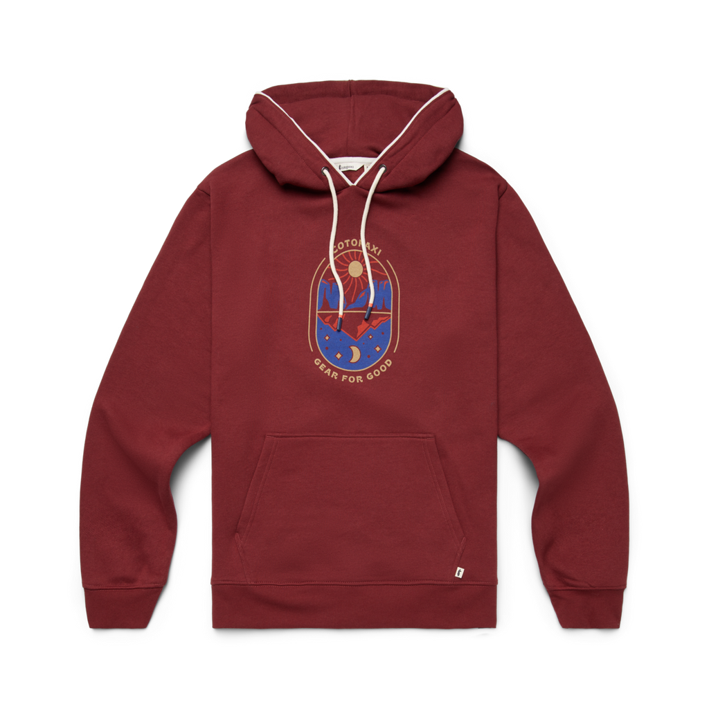 Day And Night Organic Pullover Hoodie - Men's, Burgundy