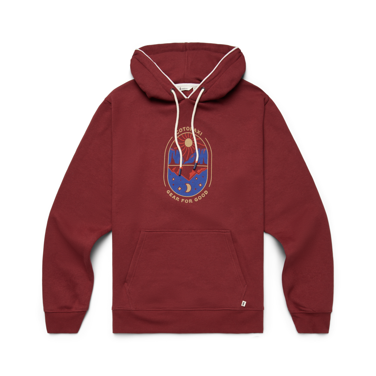 Day And Night Organic Pullover Hoodie - Men's, Burgundy