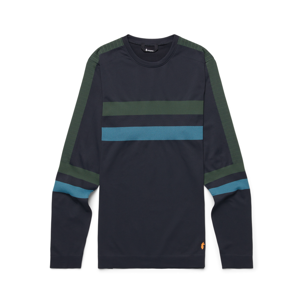 Debajo Seamless Baselayer Crew - Men's, Black Stripes